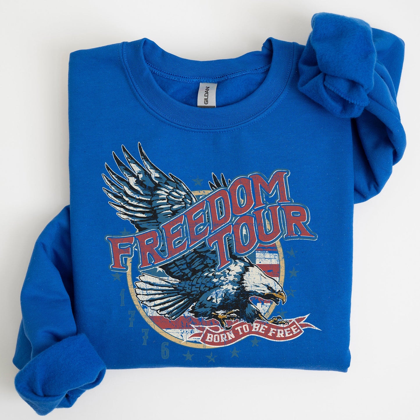 Freedom Tour, America, 1776, Flag , Fighter Jets, Sweatshirt - MTO