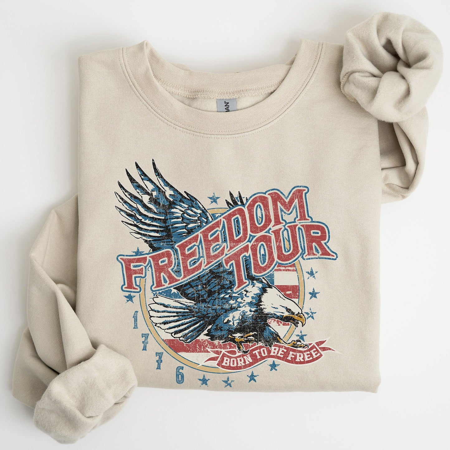 Freedom Tour, America, 1776, Flag , Fighter Jets, Sweatshirt - MTO