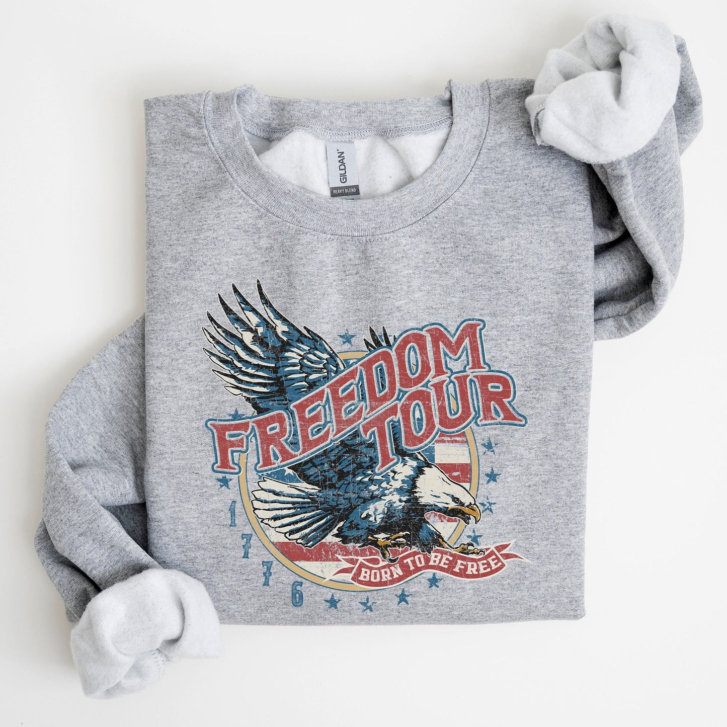 Freedom Tour, America, 1776, Flag , Fighter Jets, Sweatshirt - MTO