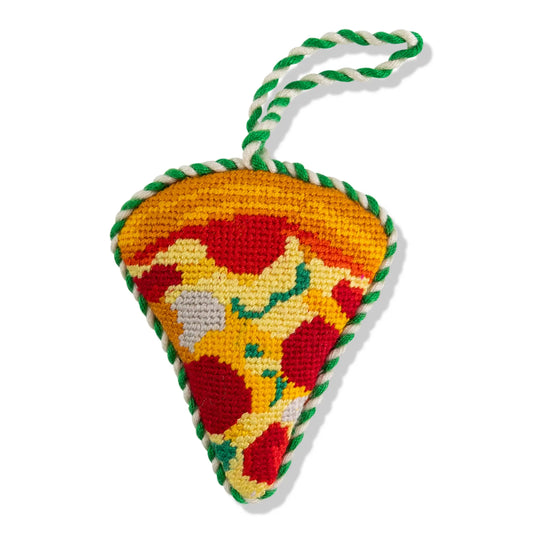 Needlepoint Icon Ornament - Pizza Slice