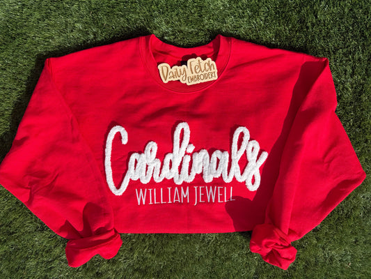 Cardinals Yarn Embroidered Sweatshirt