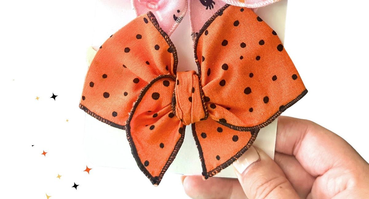 Halloween Polka Dot Bows