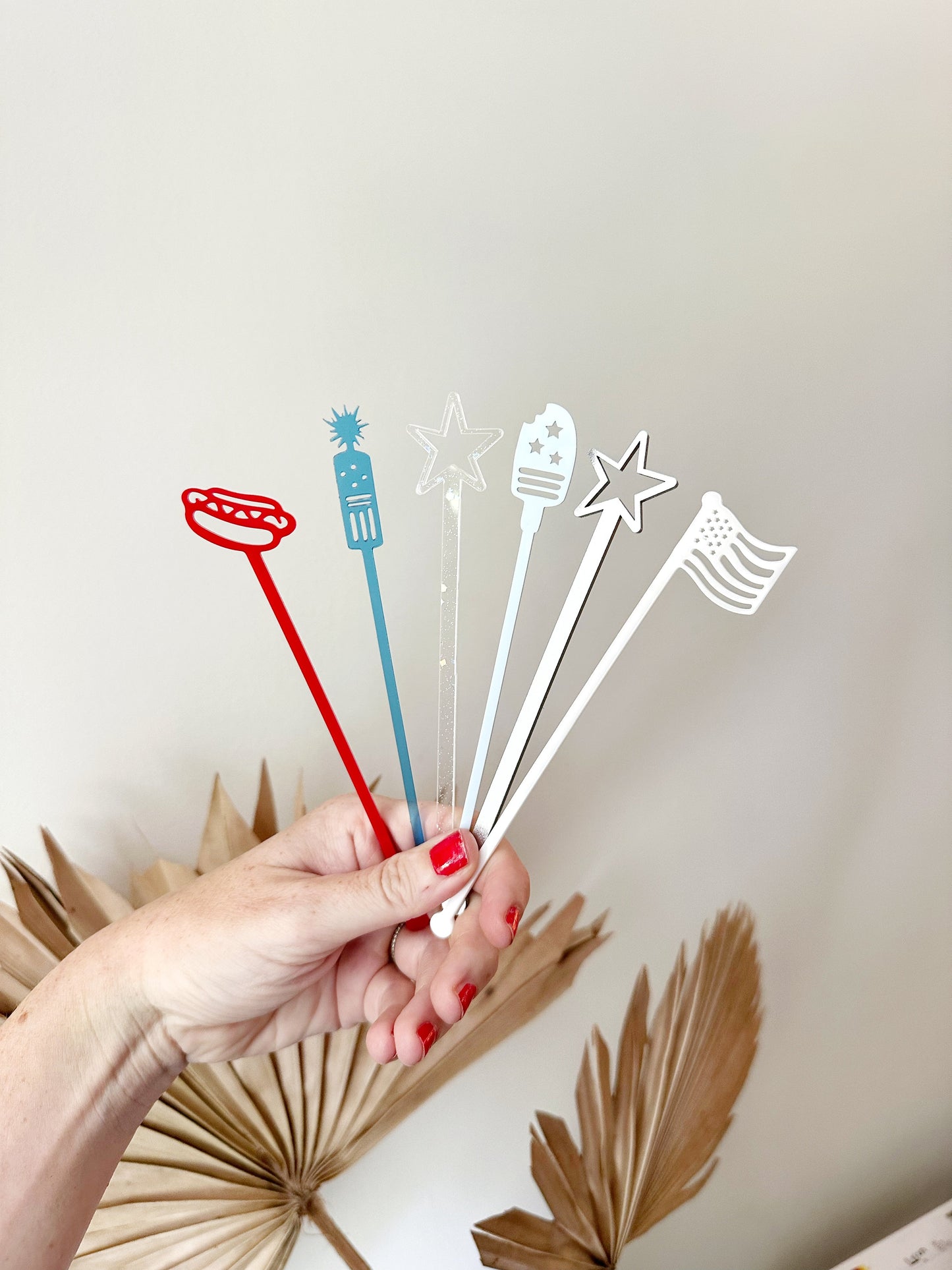 July 4th Stir Stick Set- Stars