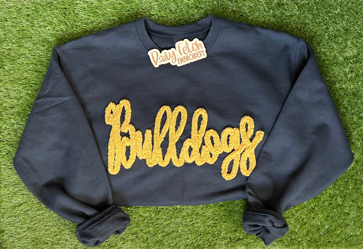 Bulldogs Yarn Embroidered Sweatshirt