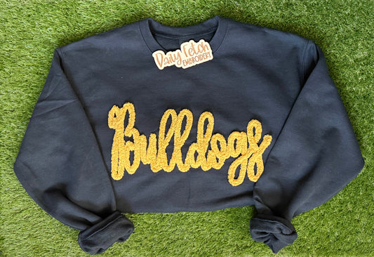 Bulldogs Yarn Embroidered Sweatshirt