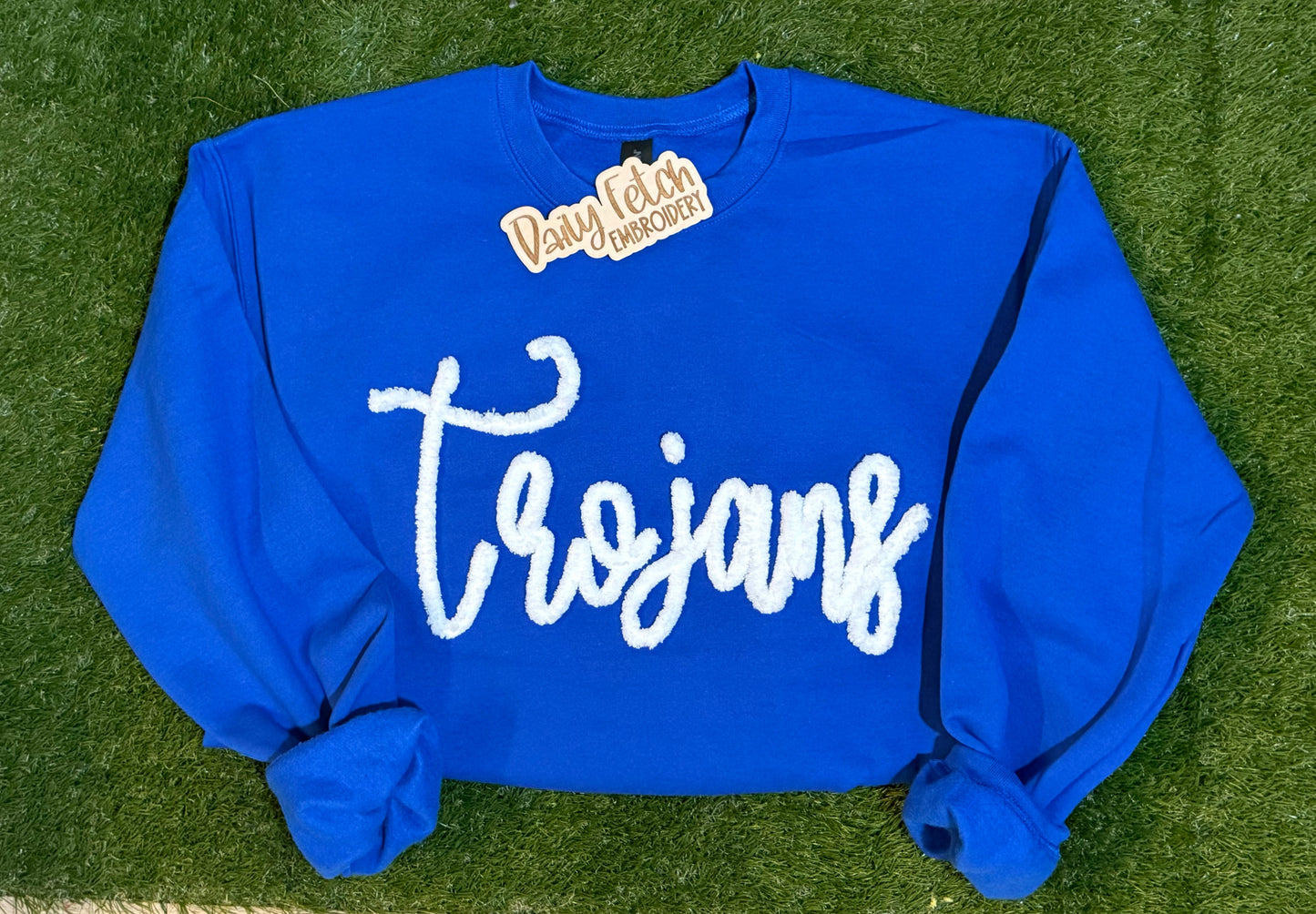 Trojans Yarn Embroidered Sweatshirt