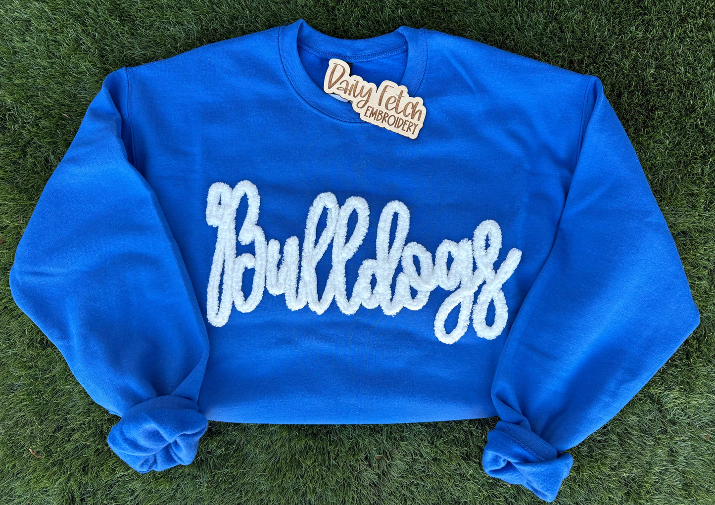 Bulldogs Yarn Embroidered Sweatshirt