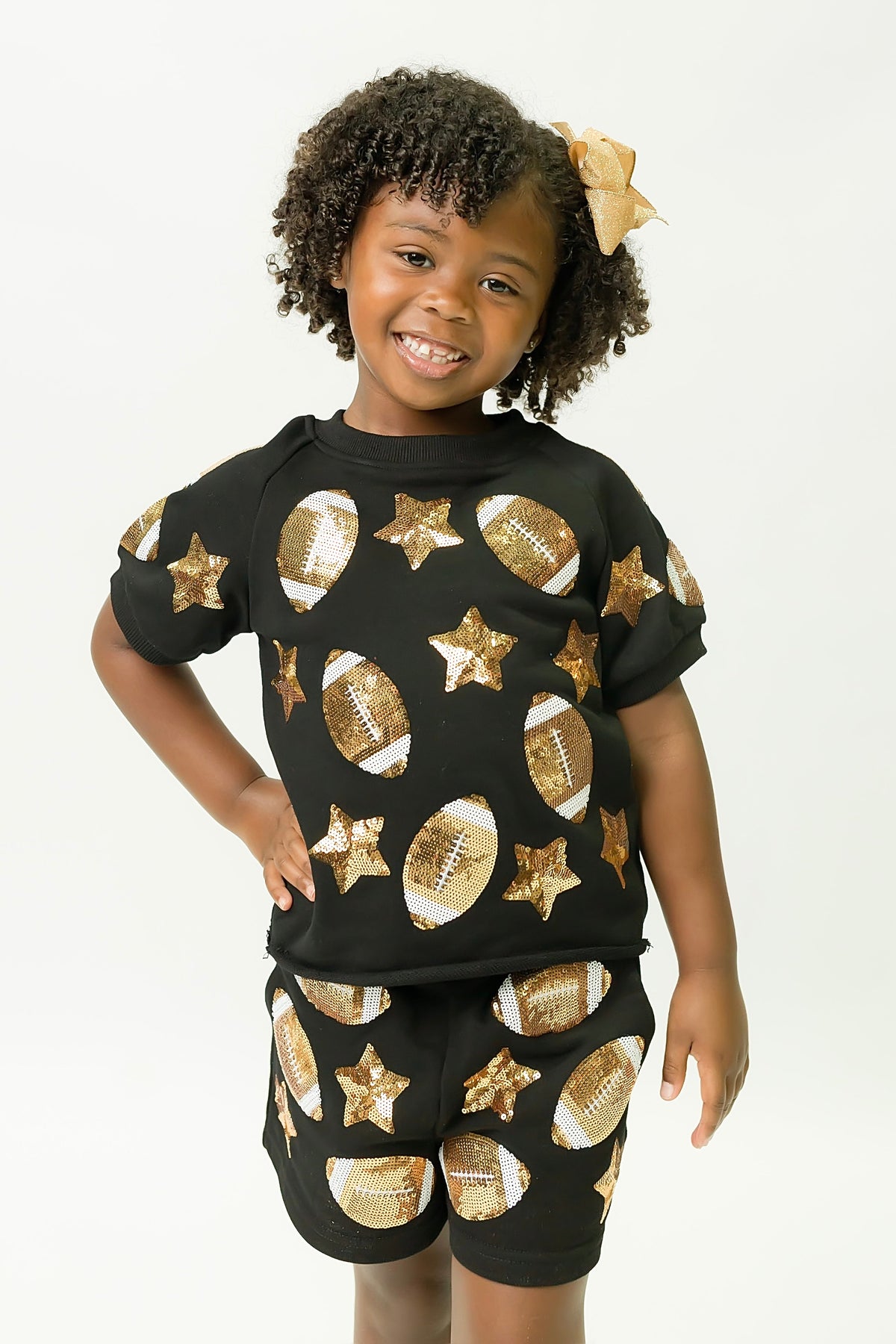Black and Gold Football Top