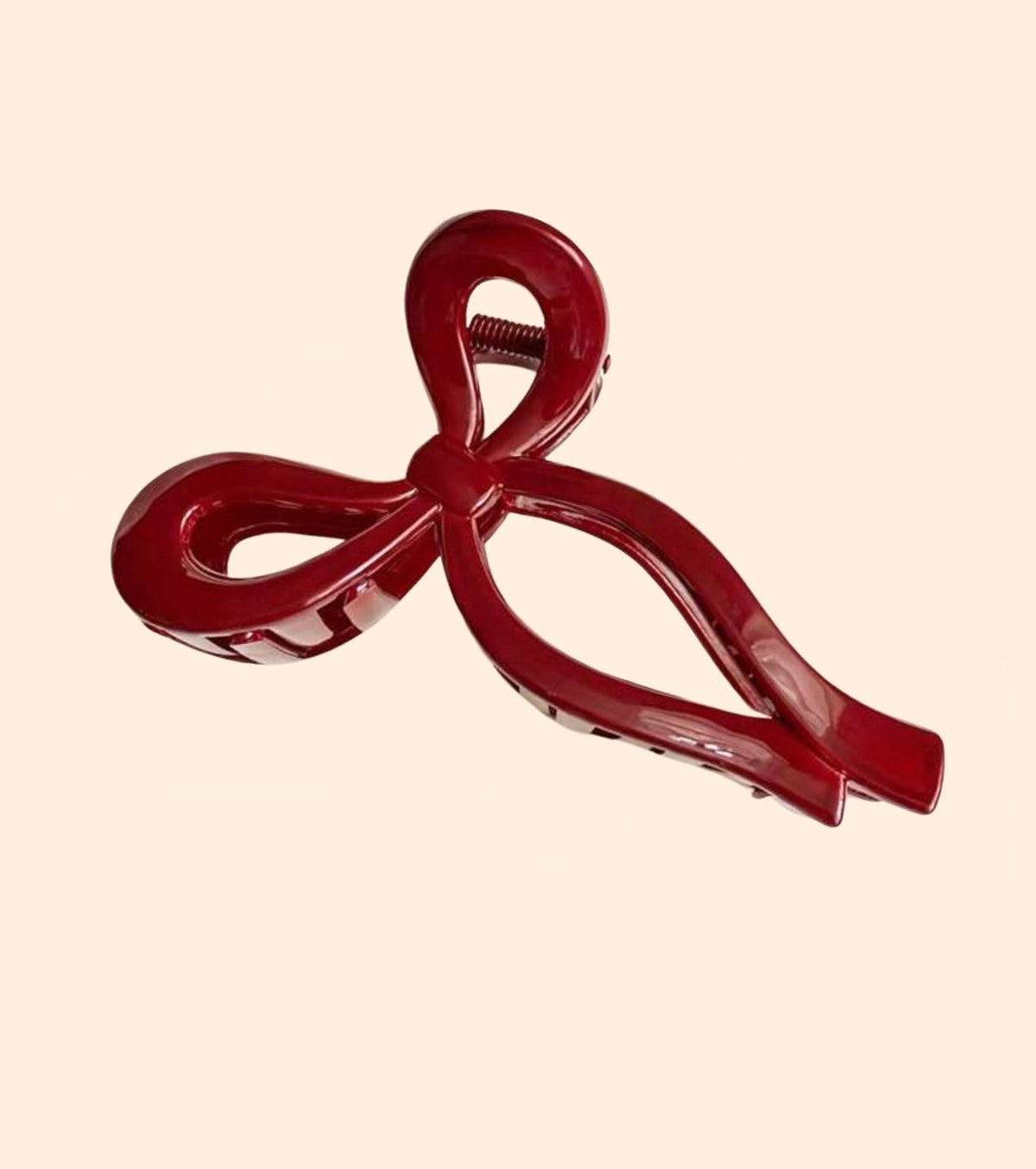 Cranberry Bow Claw Clip