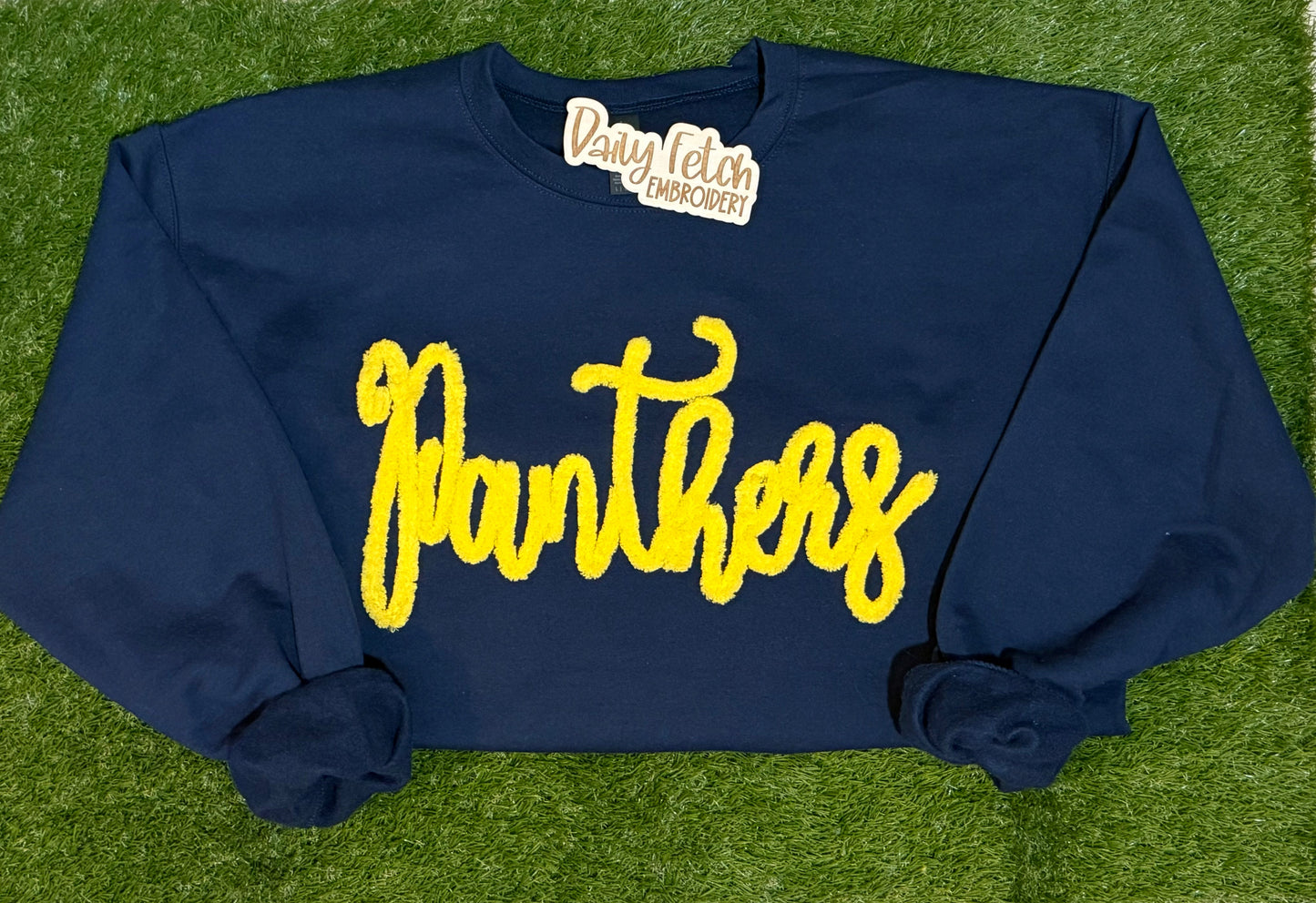 Panthers Yarn Embroidered Sweatshirt