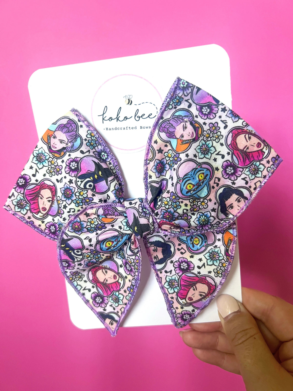 Purple Kpop Girlies Bows