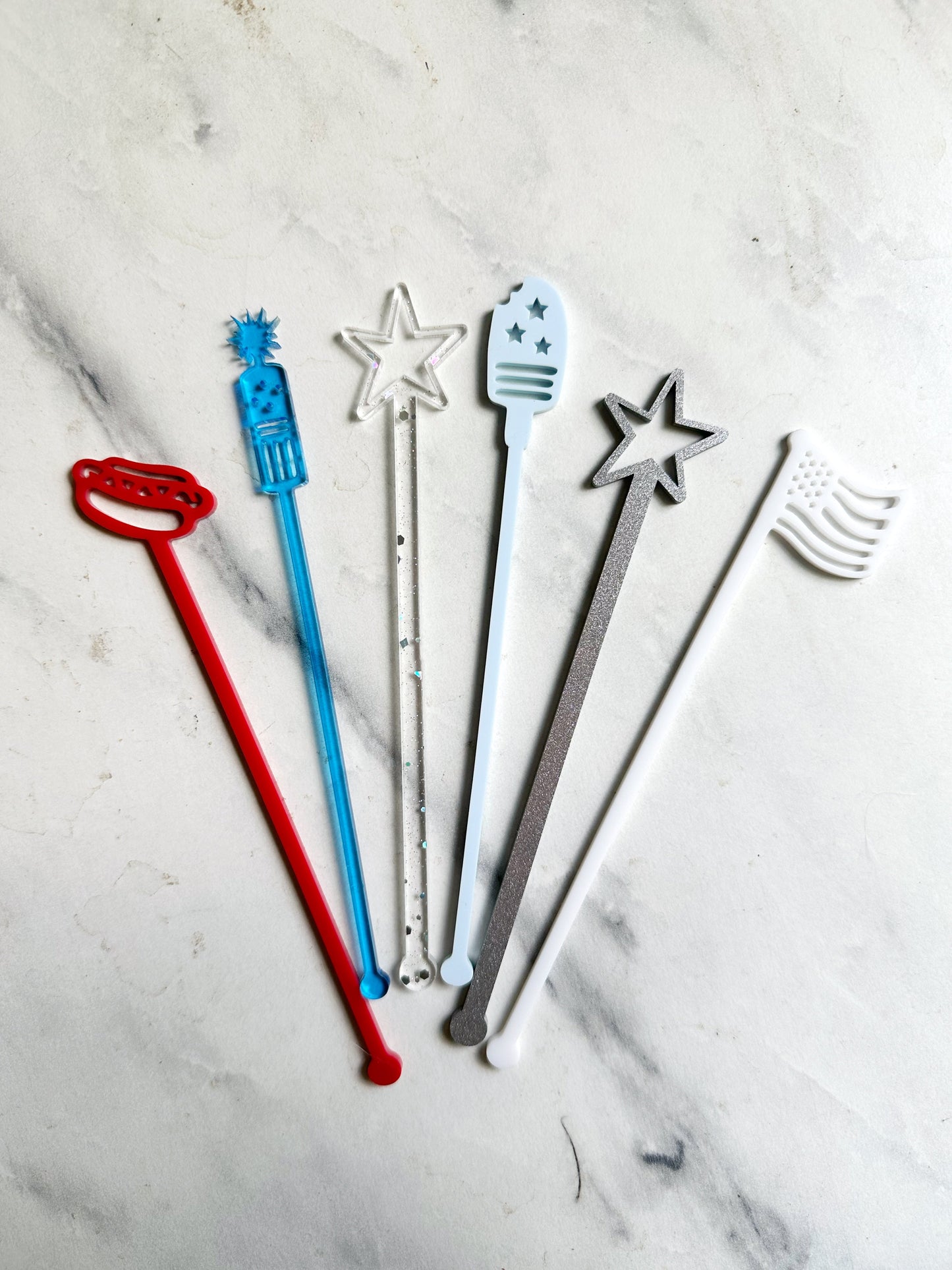July 4th Stir Stick Set- Stars