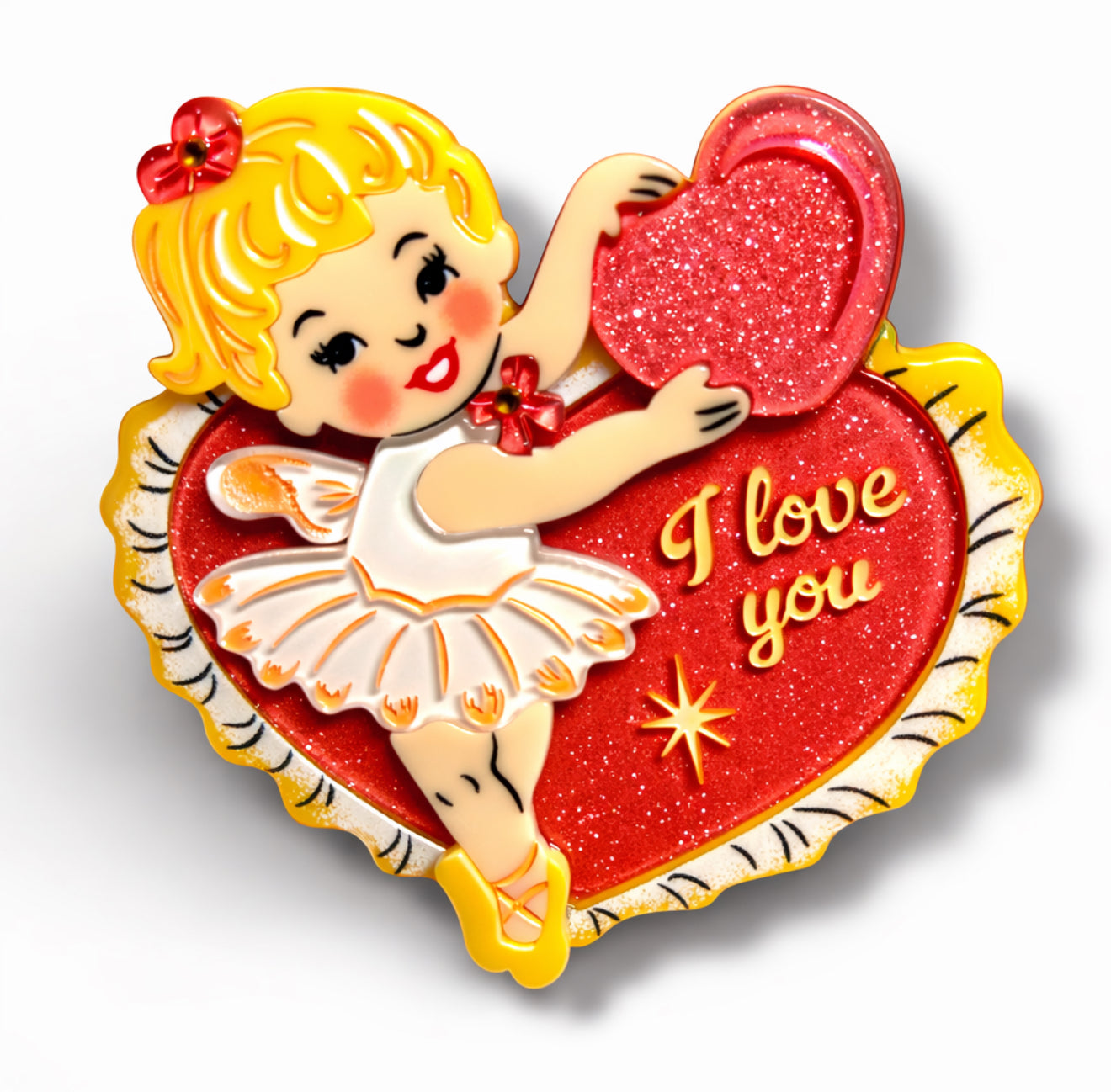 Retro Romance Brooch by 50's Vintage Dame x Lipstick & Chrome
