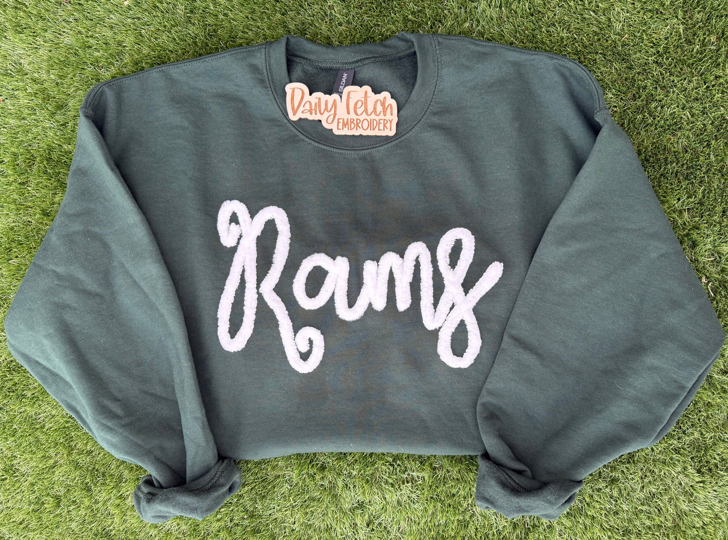 Rams Embroidered Yarn Sweatshirt