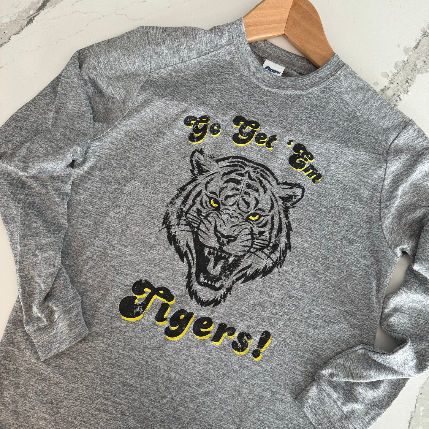 Go Get 'Em Tigers YOUTH Athletic Long Sleeve