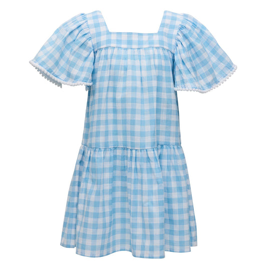 Cornflower Gingham Cover Up