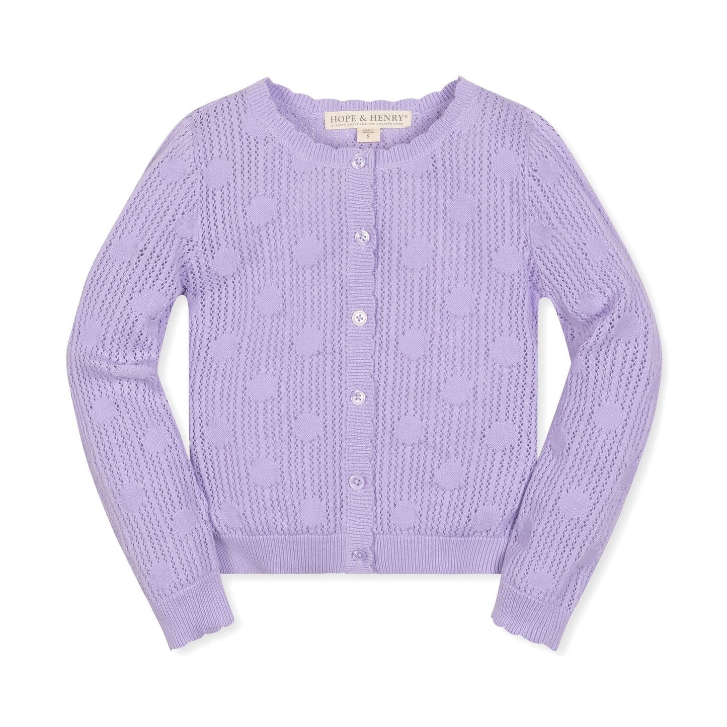 Organic Scallop Edge Cardigan
