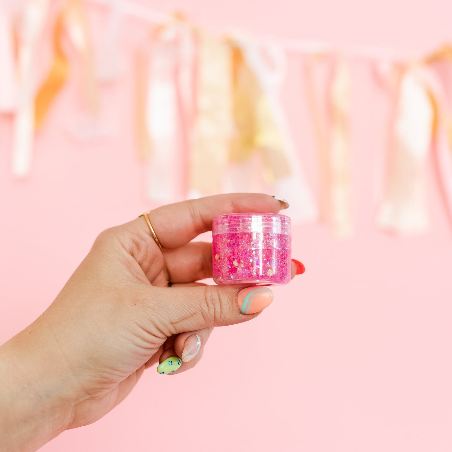 Bright Pink Hair Glitter