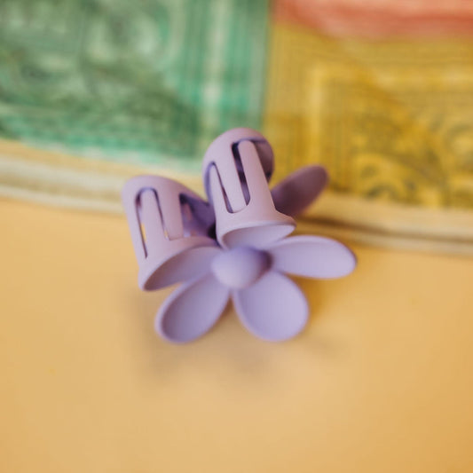 Purple Matter Flower Claw Clip