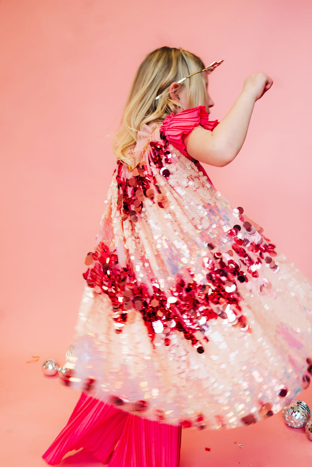 Pink Sequin Cape