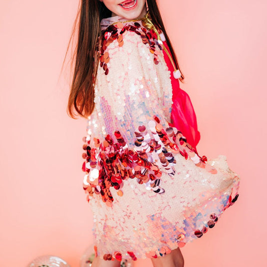 Pink Sequin Cape