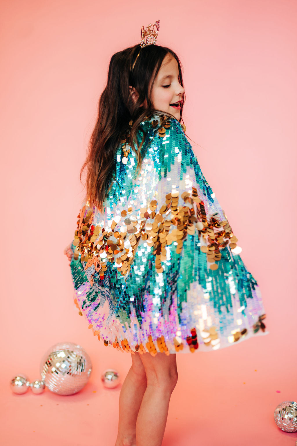 Blue Sequin Cape