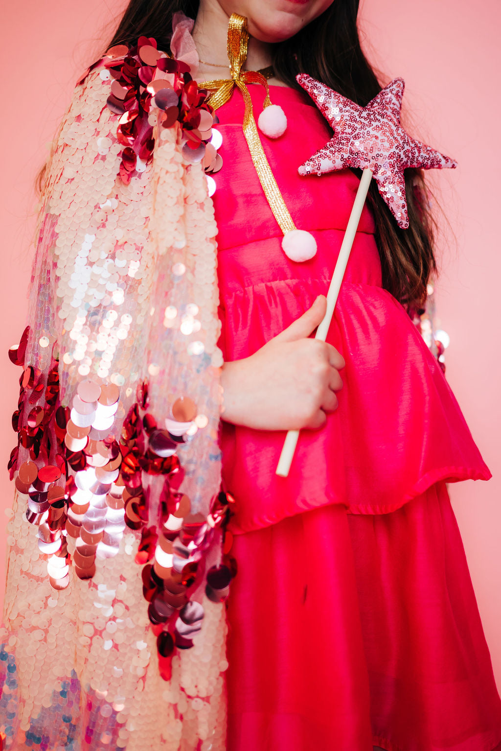 Pink Sequin Cape