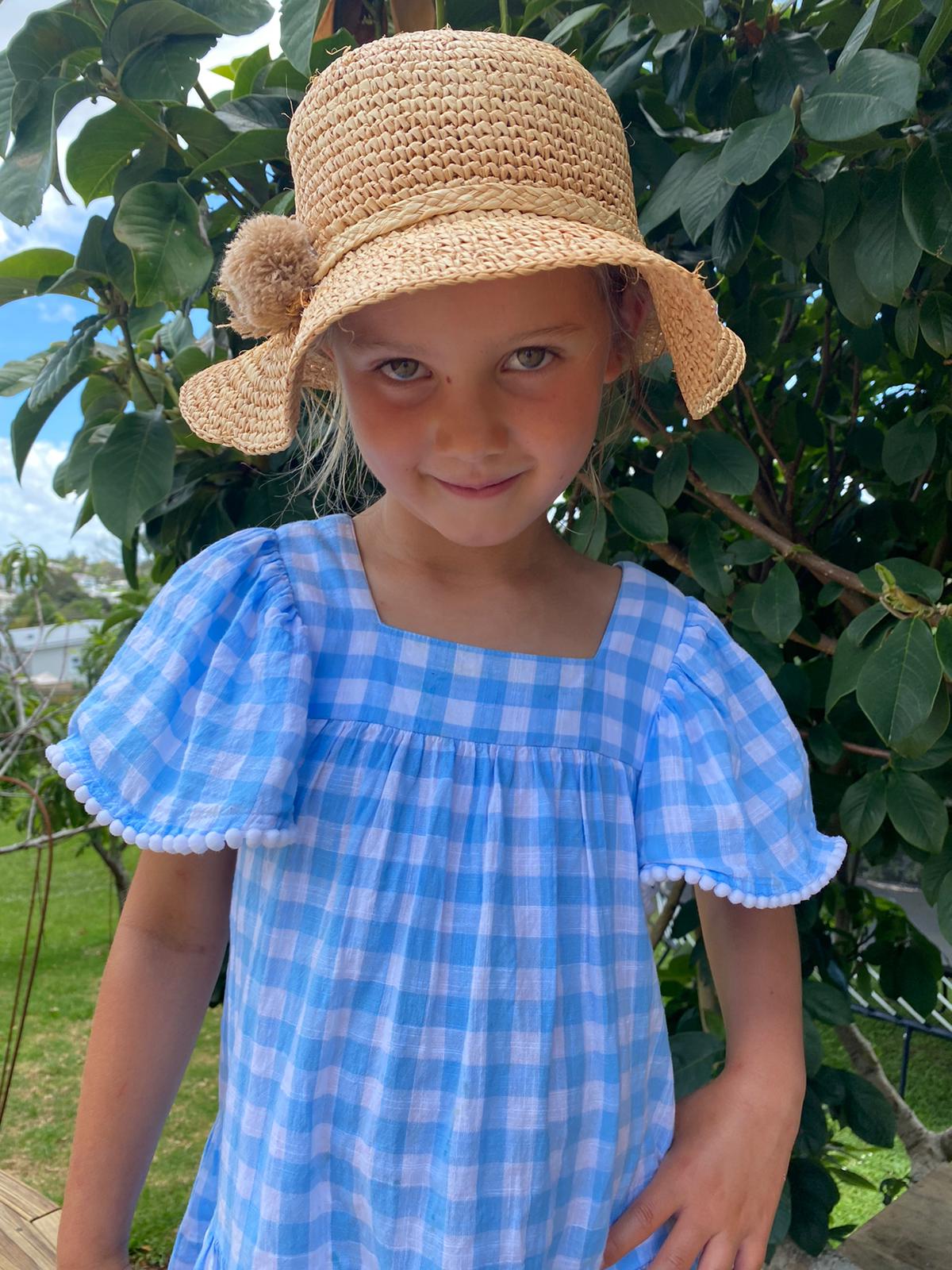 Cornflower Gingham Cover Up
