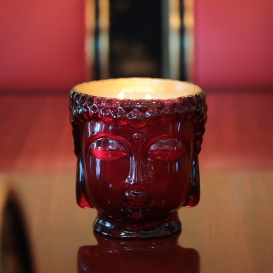 Elizabeth II | 24K Gold Ruby Red Glass Buddha Royale