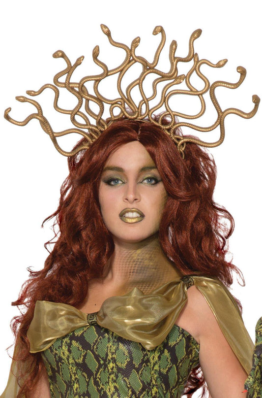Gold Medusa Snake Headpiece Headband Costume Accessory