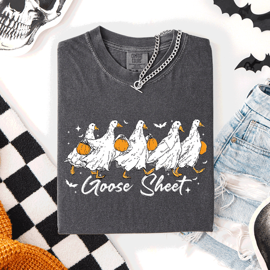 Goose Sheet, Cute, Halloween, Trick or Treat, Comfort Colors T-Shirt