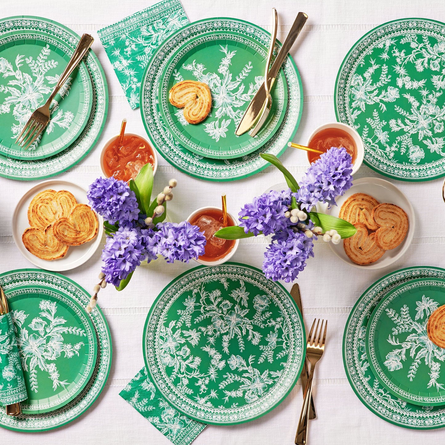 Emerald Toile Cocktail Napkins (25 per pack)
