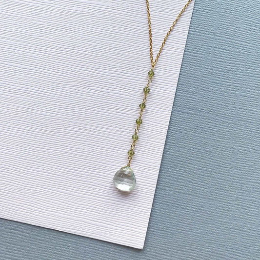 Green Amethyst Mini Yoga Pendant