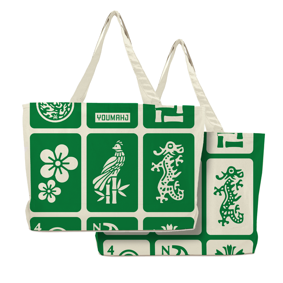 Large Organic Tile Mahjong Tote