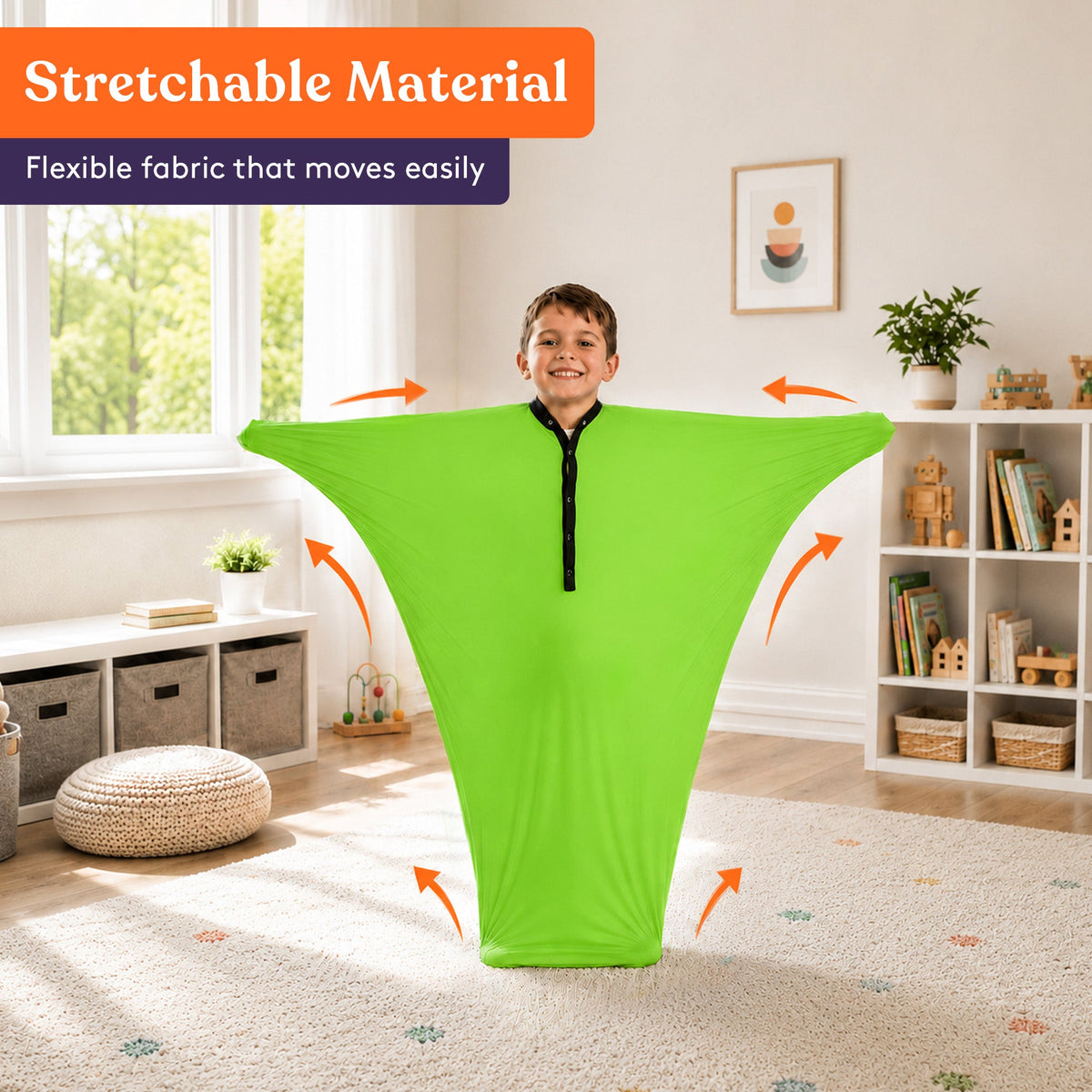 Sensory Stretchy Body Sock - New Snap Closure