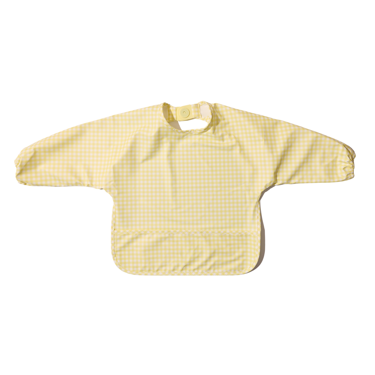 Magnetic Long Sleeve Bib - Butter Yellow Check