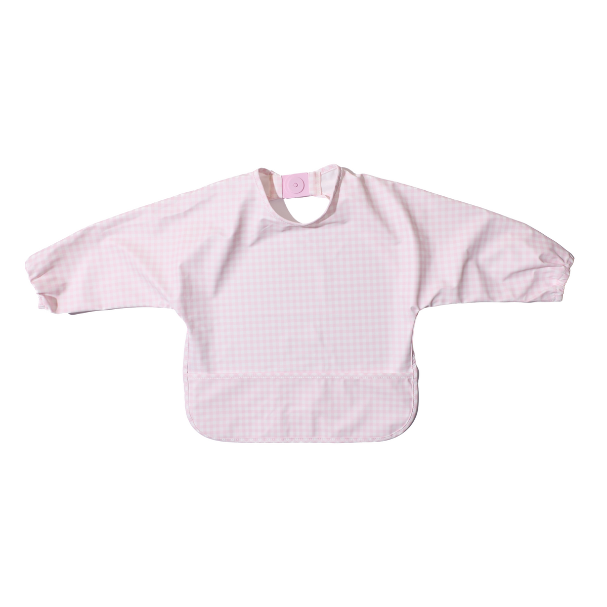 Magnetic Long Sleeve Bib - Petal Check