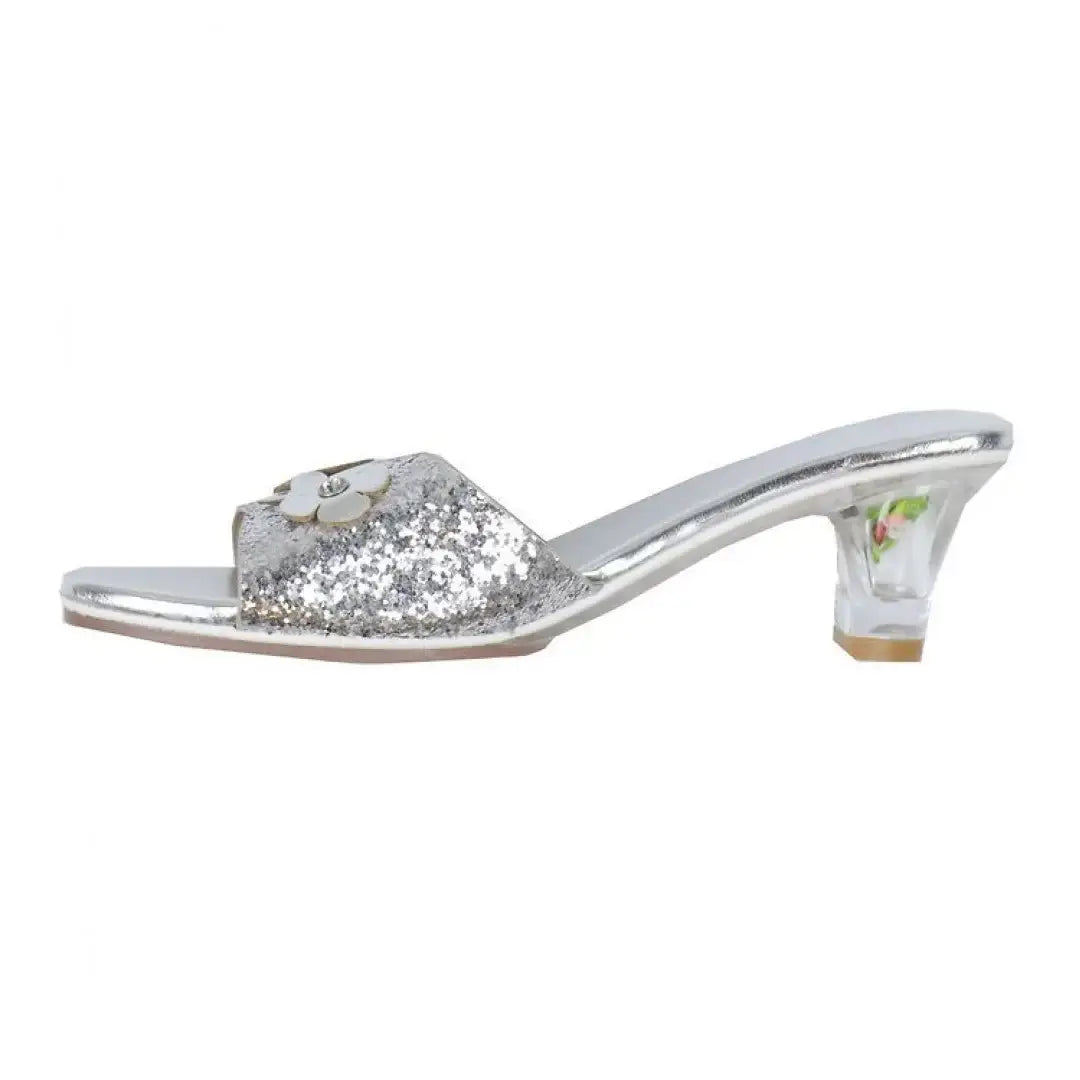 Slipper High-heel Mariona (silver) Costume Accessory for Kids - Carnival & Festive Use (3 sizes)
