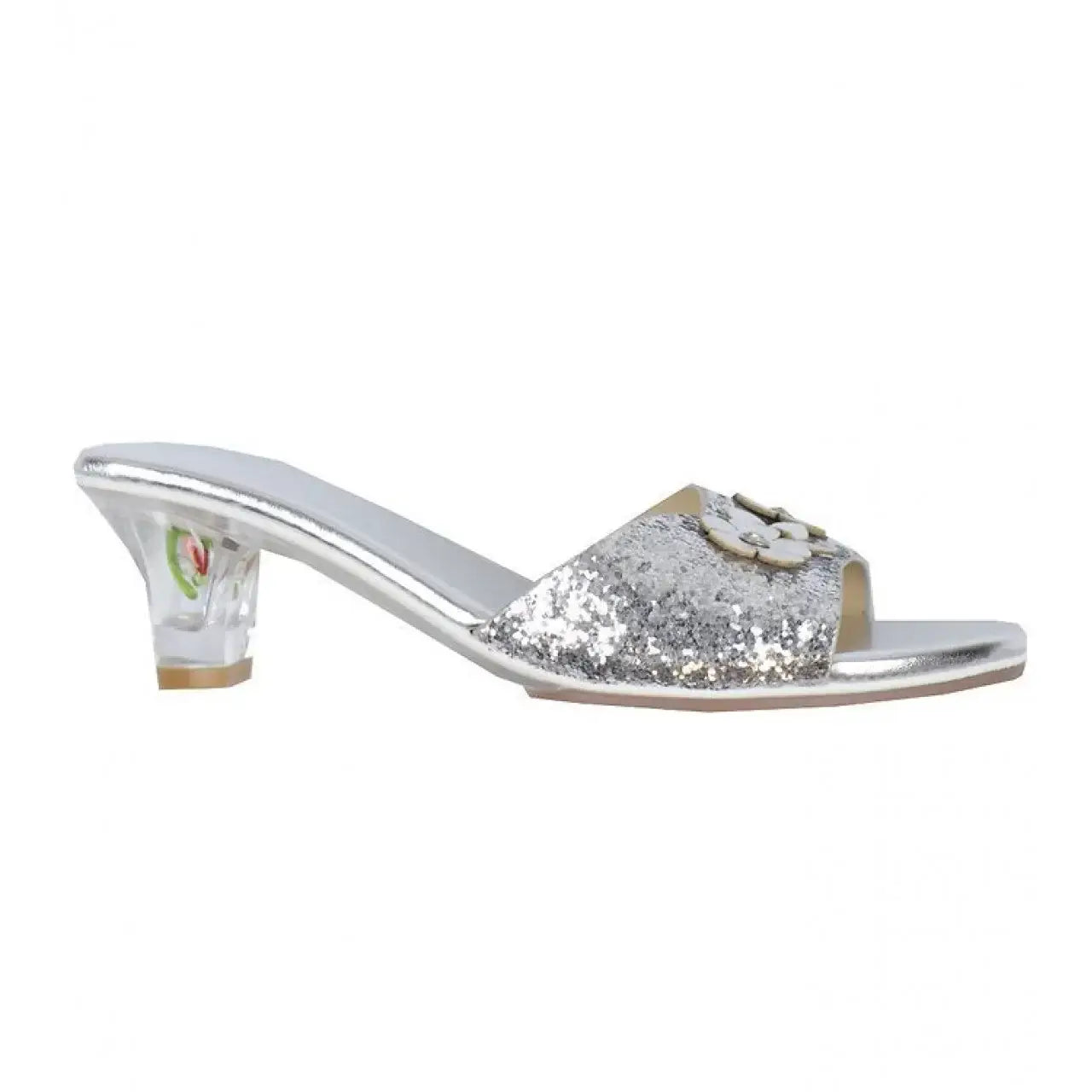 Slipper High-heel Mariona (silver) Costume Accessory for Kids - Carnival & Festive Use (3 sizes)