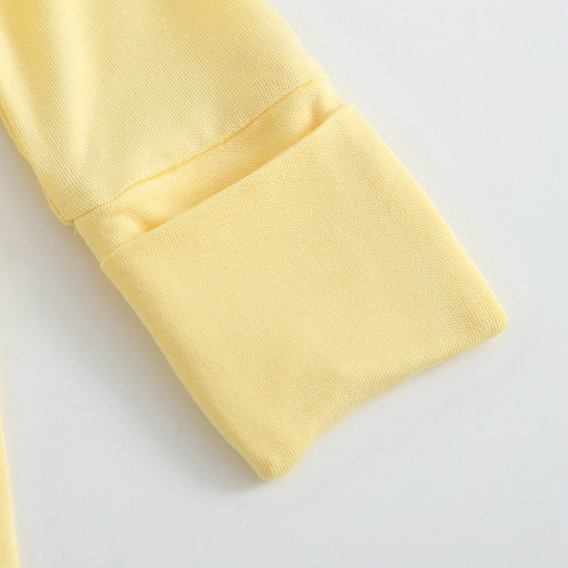 Happy Yellow Zippered Baby Romper