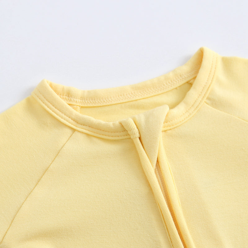 Happy Yellow Zippered Baby Romper