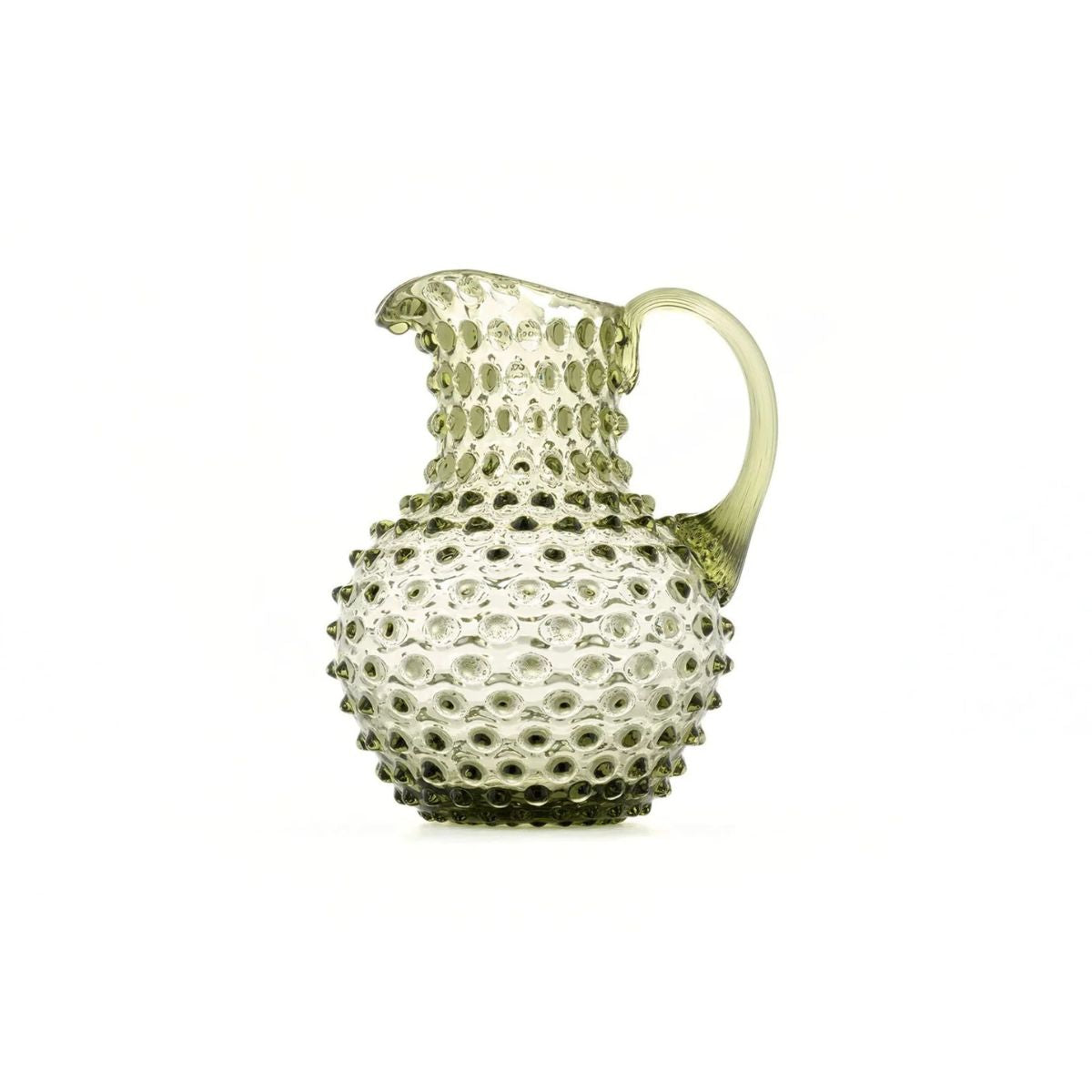 Hobnail Jug - Creamer - Moss Green
