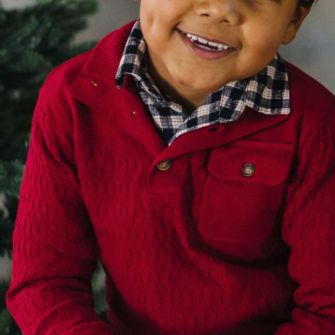 Flannel Shirt with Elbow Patches