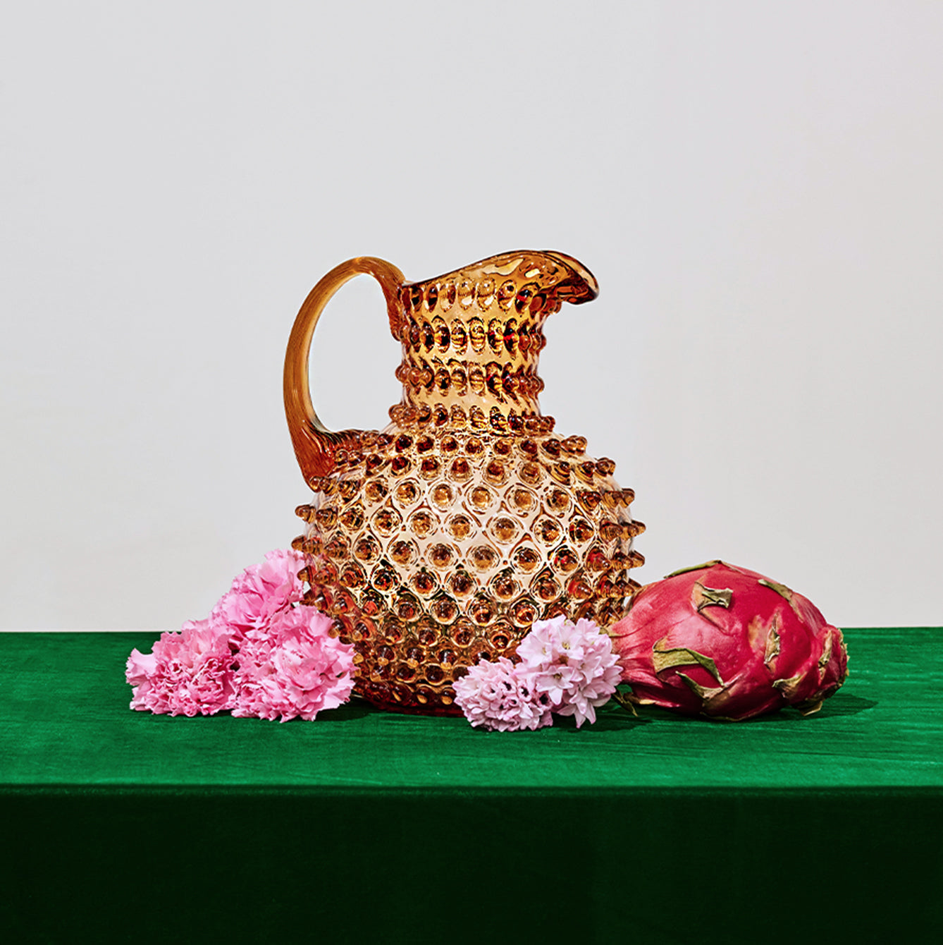 Hobnail Jug - Large - Honey Gold