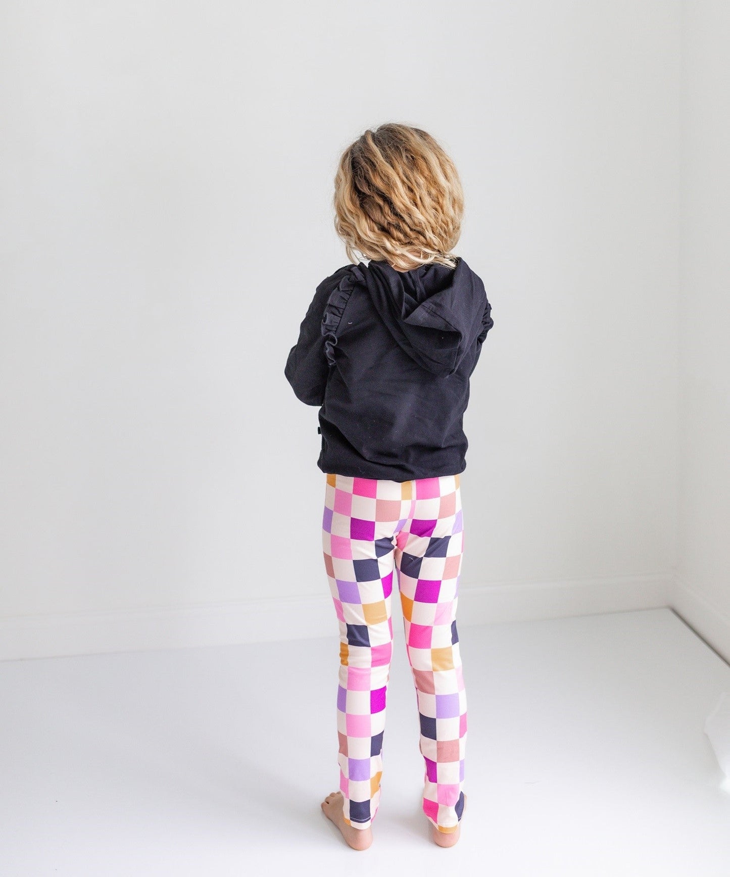 Dark Gray Check Hoodie Set