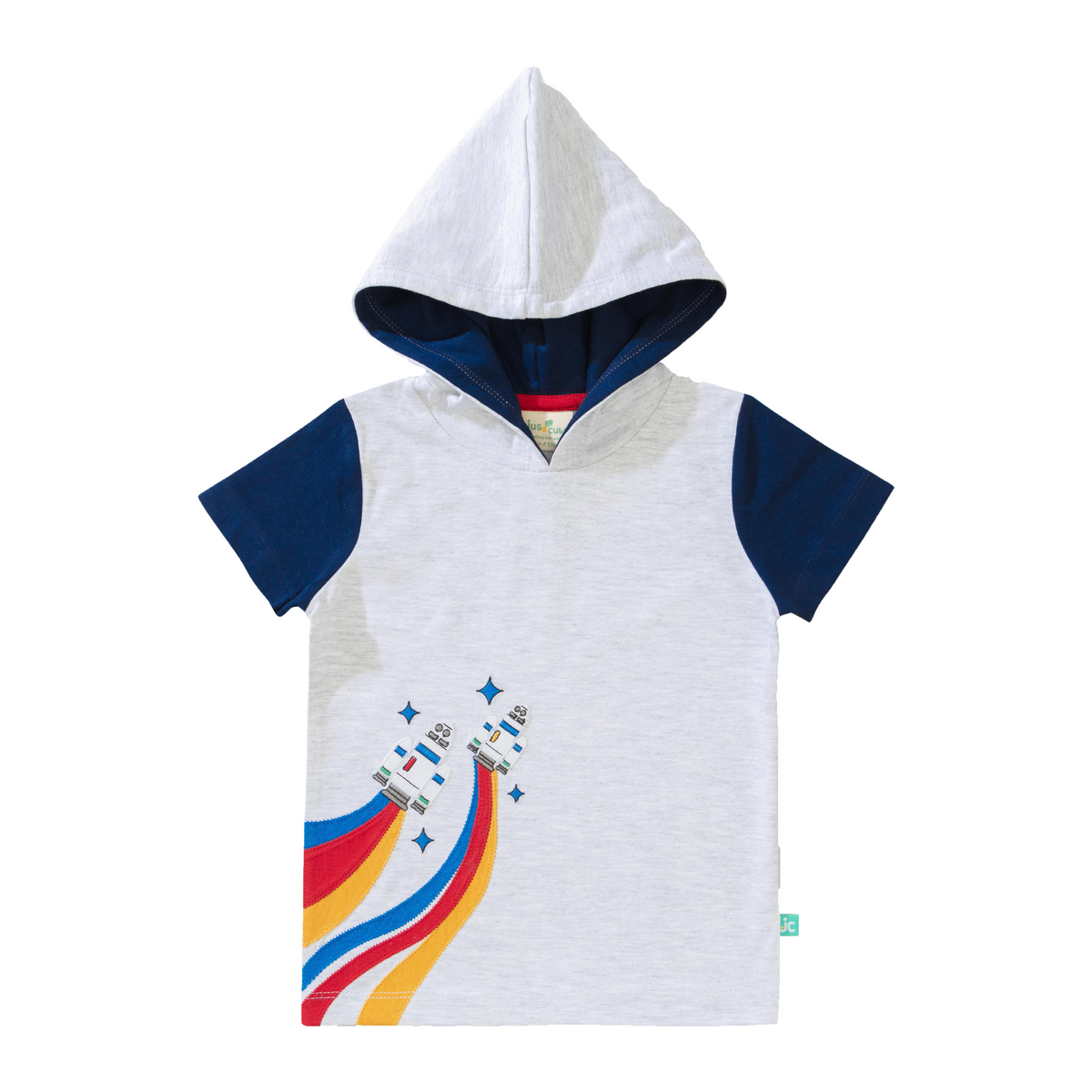Half Sleeve Toddler Rocket Space Hoodie