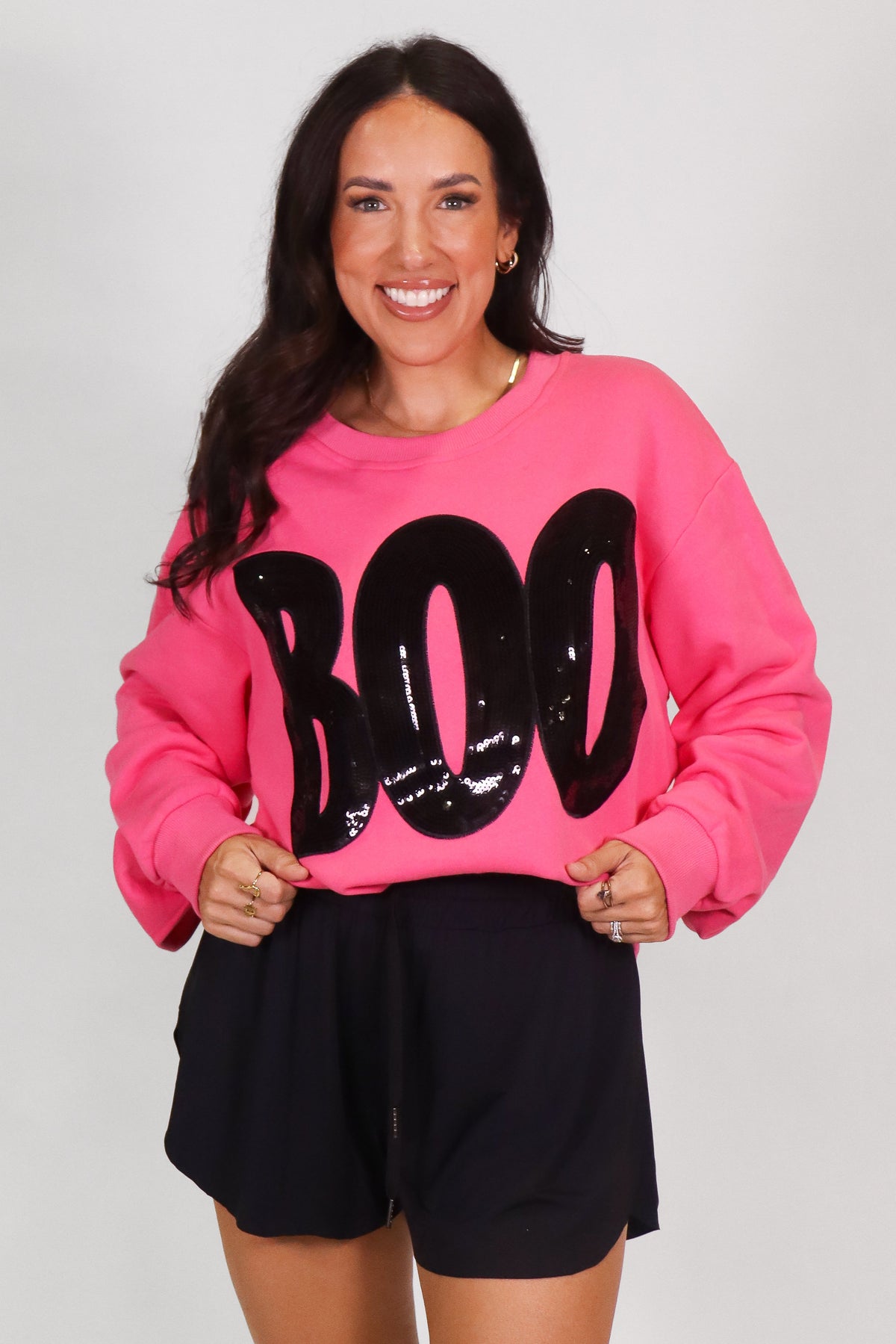 Women's Hot Pink Boo Sweatshirt