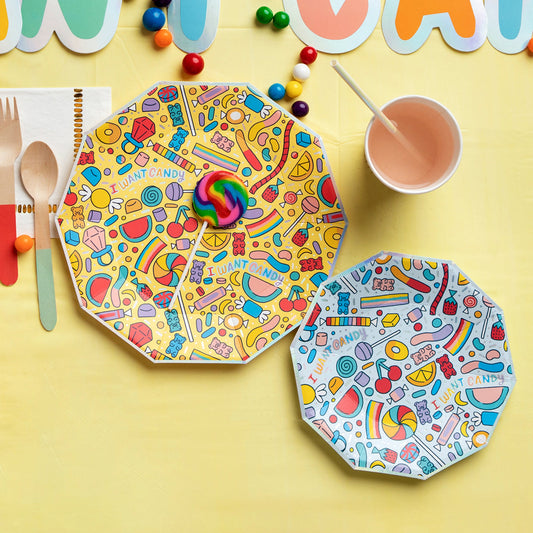 I Want Candy Large Plates (10 per pack)