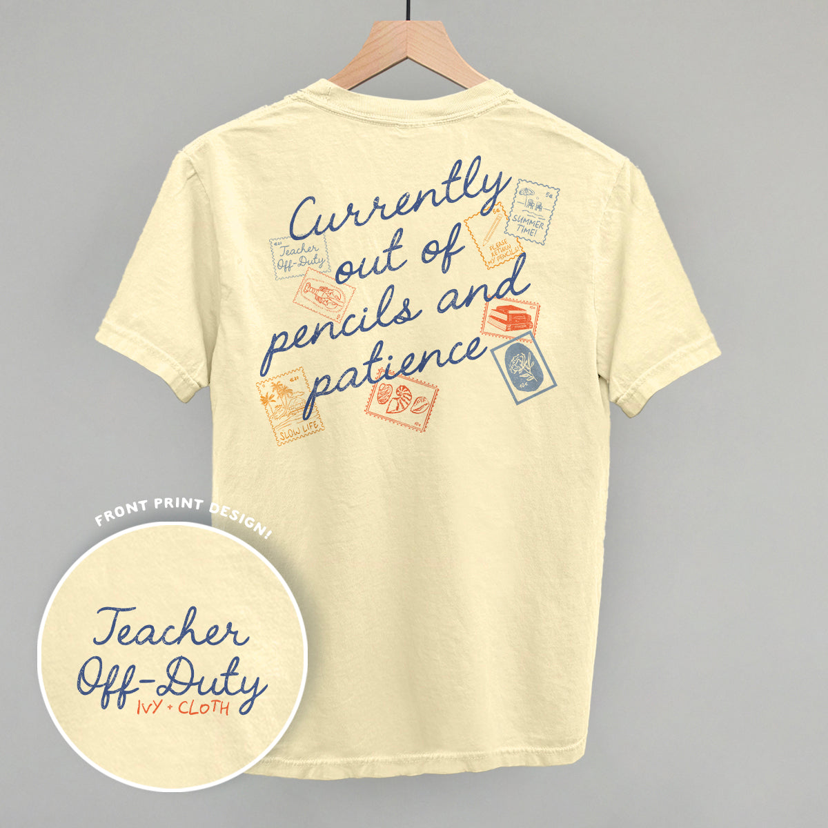 Teacher Off Duty Stamps (Back Print)