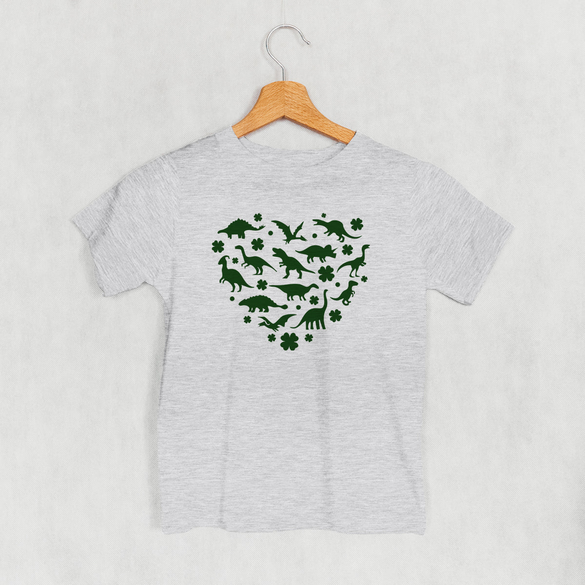 Clovers + Dinosaurs Heart (Kids)
